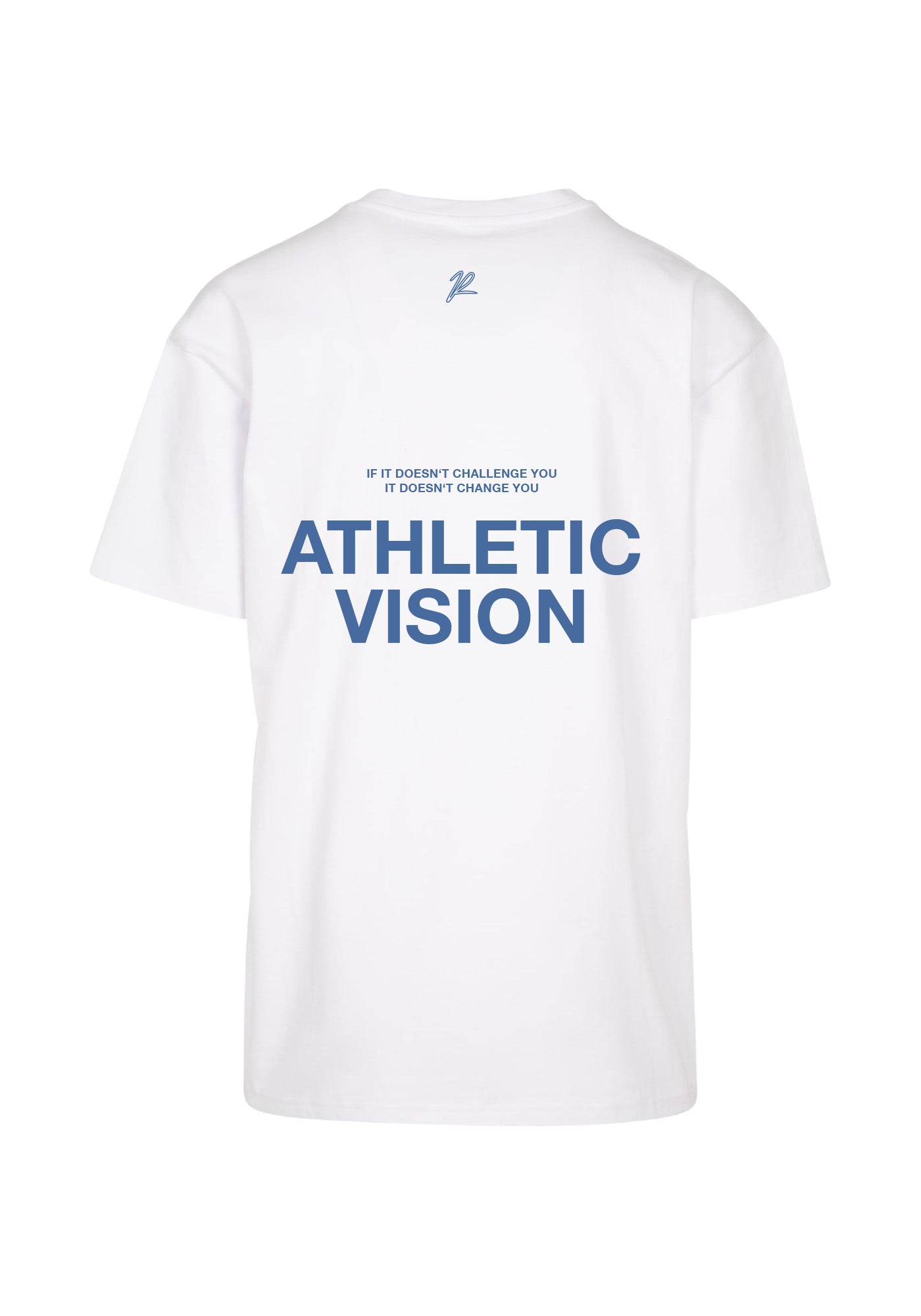 Oversized Tee Athletic Vision - White/ Vintage Blue